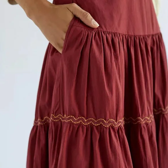 Anthropologie tiered lace Maxi Skirt - Picture 5 of 9